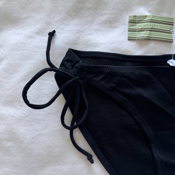 Babystyle NWT Black Tie bikini bottoms petite XS -Small 13.5" - Picture 3 of 11